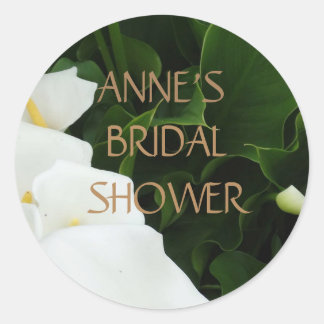 Floral  Bridal Shower Classic Sticker