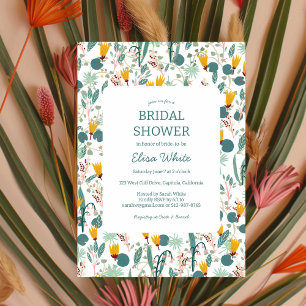 Floral Bridal Shower Cute Spring Garden CUSTOM Invitation