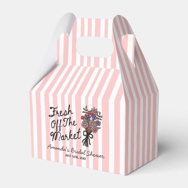 Floral Bridal Shower  Favour Box (Front Side)