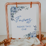 Floral Bridal Shower Favours Sign<br><div class="desc">Floral Bridal Shower Favours Sign</div>