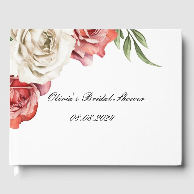 FLORAL BRIDAL SHOWER  GUEST BOOK (Front)