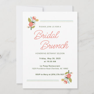 Floral Bridal Shower Invitation