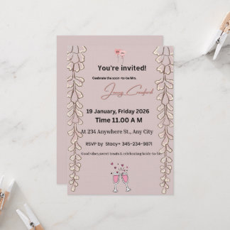 Floral Bridal Shower Invitation | Custom Name & De
