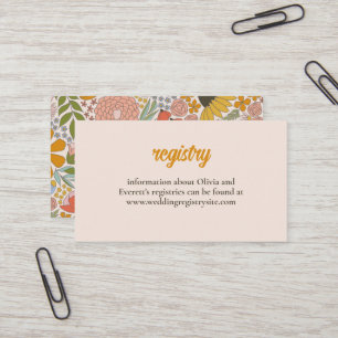 Floral Bridal Shower Invitation Insert