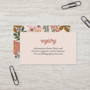 Floral Bridal Shower Invitation Insert