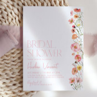 Floral Bridal Shower Invitation Wildflowers Modern