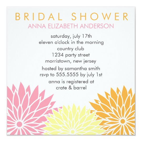 Floral Bridal Shower Invitations