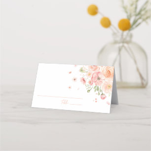 Floral Bridal Shower Love In Bloom Bright  Place Card