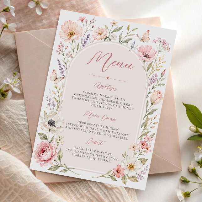 Floral Bridal Shower Menu (Creator Uploaded)