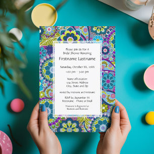 Floral Bridal Shower or Engagement Party Invitation