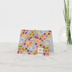 Floral Bridal Shower Personalized Thank You Card