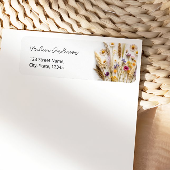 Floral Bridal Shower Return Address Label (Creator Uploaded)