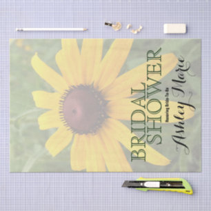 Floral Bridal Shower Solo Rudbeckia Photograph Tissue Paper