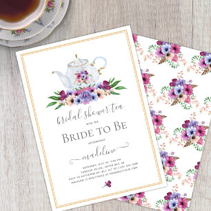 Floral Bridal Shower Tea Invitation