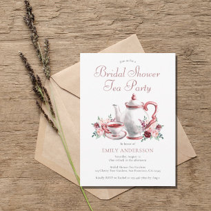 Floral Bridal Shower Tea Party  Invitation