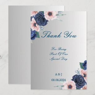 Floral bridal shower THANK YOU CARD