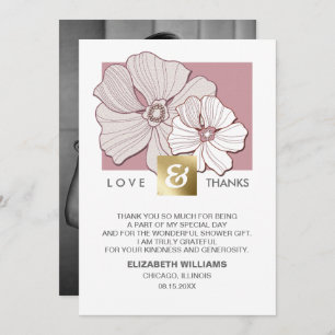 Floral Bridal Shower Thank You Photo Cards