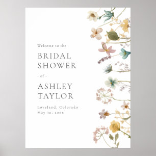 Floral Bridal Shower Welcome Sign