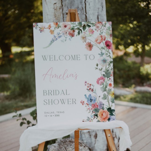 Floral Bridal Shower Welcome Sign Wildflower (Creator Uploaded)