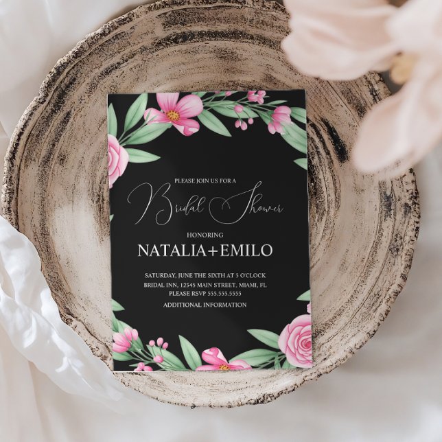 Floral Bridal Shower Wreath Engagement Party Invitation (Creator Uploaded)