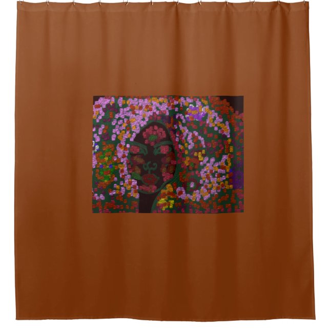 Floral Bride Shower Curtain (Front)