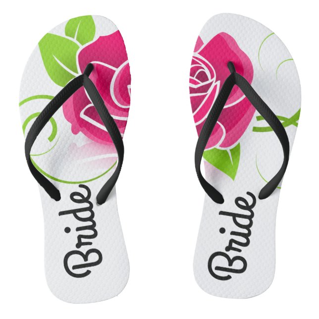 Floral Bride Thongs (Footbed)
