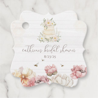 Floral Bride to Bee Bridal Shower Favour Tags