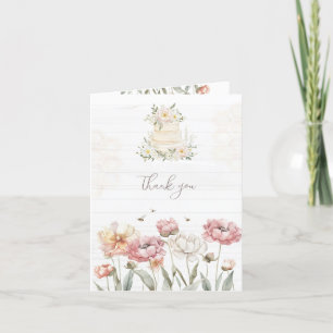 Floral Bride to Bee Bridal Shower Thank you Cards