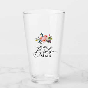 Floral Brides Maid Glass