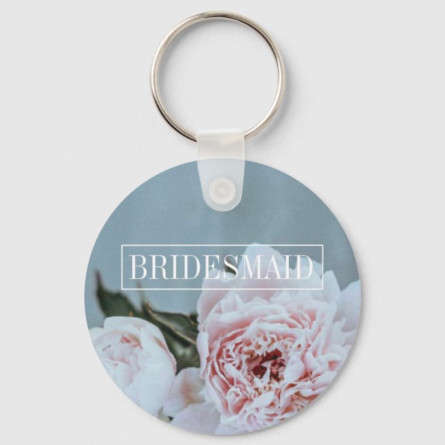 Floral Bridesmaid Key Ring (Front)