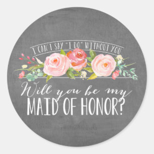 Floral   Bridesmaid Stickers