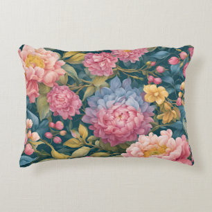 Floral Bright Colourful Flowers Decorative Cushion