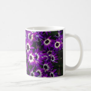 Floral Bright Purple Petals Vivid Garden Flowers Coffee Mug