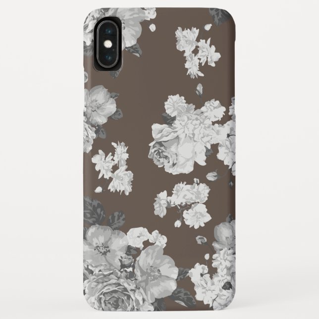 Floral Brown Background Case-Mate iPhone Case (Back)