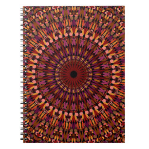 Floral Brown Mandala Design-48566 Notebook