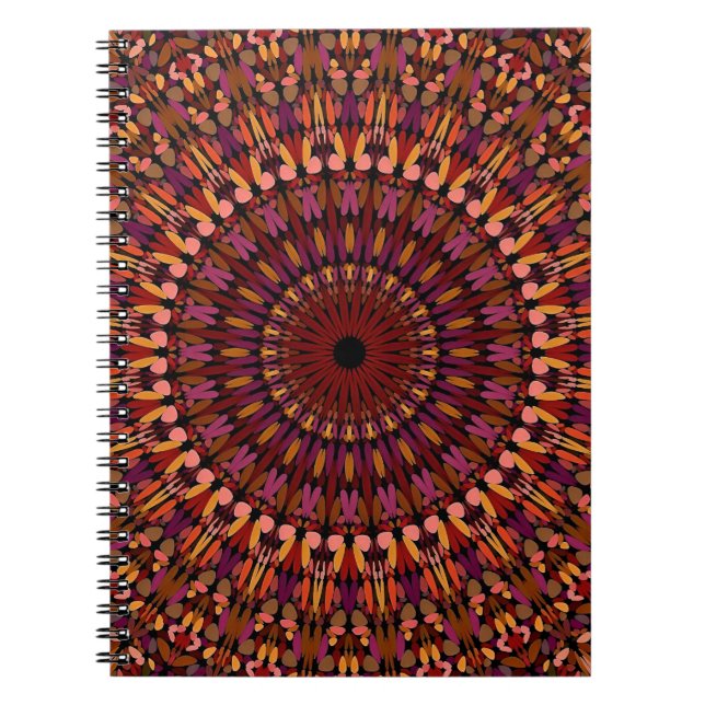 Floral Brown Mandala Design-48566 Notebook (Front)