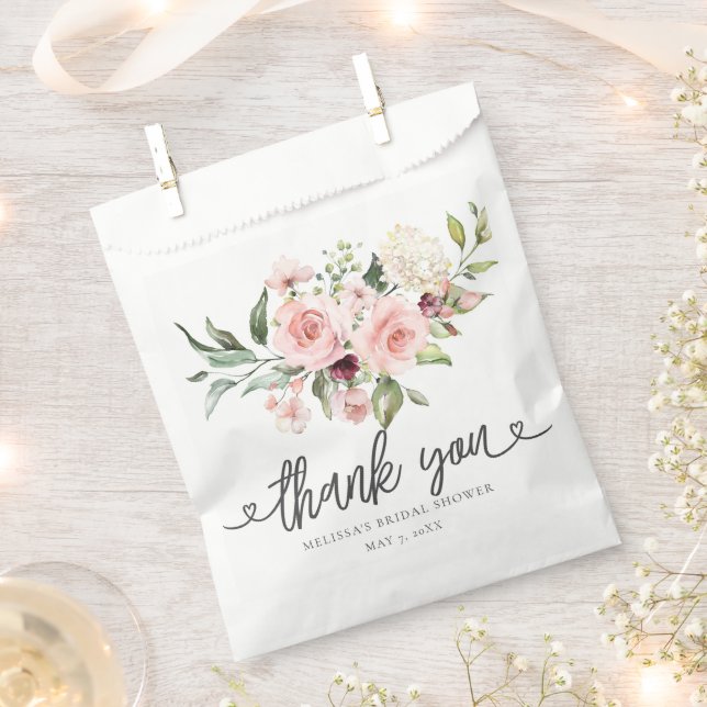 Floral Brunch and Bubbly Bridal Shower Favour Bag (Clipped)