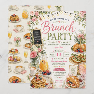Floral Brunch Gathering Invitation