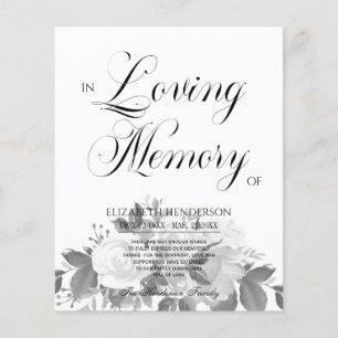 Floral Budget Sympathy In Loving Memory. Flyer