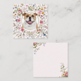 Floral Bulldog Dog Mum Notecard