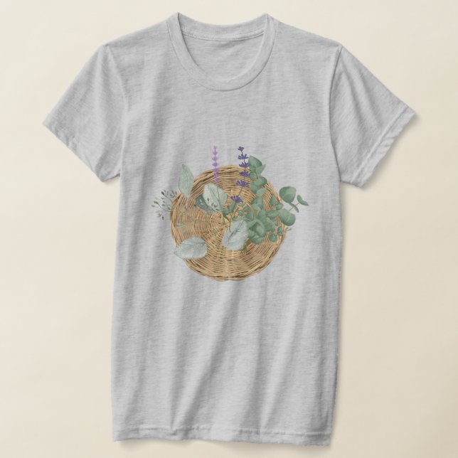 Floral bunch in basket T-Shirt (Laydown)