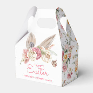 Floral Bunny Ears   Happy Easter Favour Box