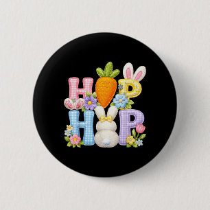 Floral Bunny Patchwork Easter Day Hip Hop Spring 6 Cm Round Badge