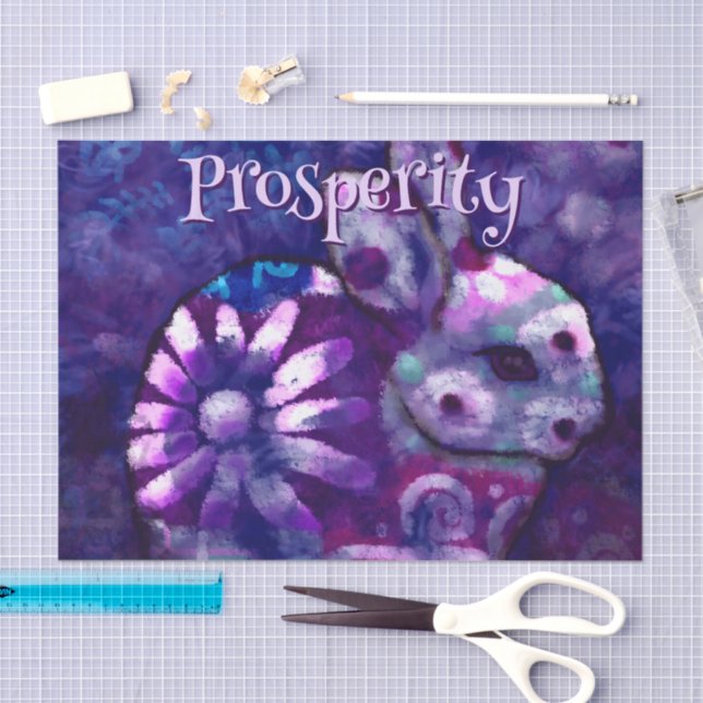 Floral Bunny Rabbit Personalised Decoupage Tissue Paper (Craft)