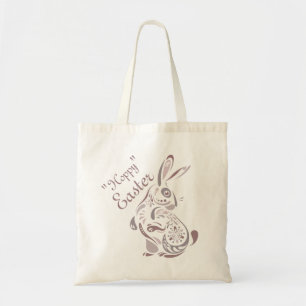 Floral Bunny Tote Bag