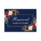 Floral Burgundy Blue Gold Wedding Reserved Name
