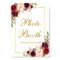 Floral Burgundy Gold Wedding Photo Booth
