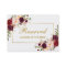 Floral Burgundy Gold Wedding Reserved Name