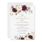 Floral Burgundy White Greenery Elegant Wedding