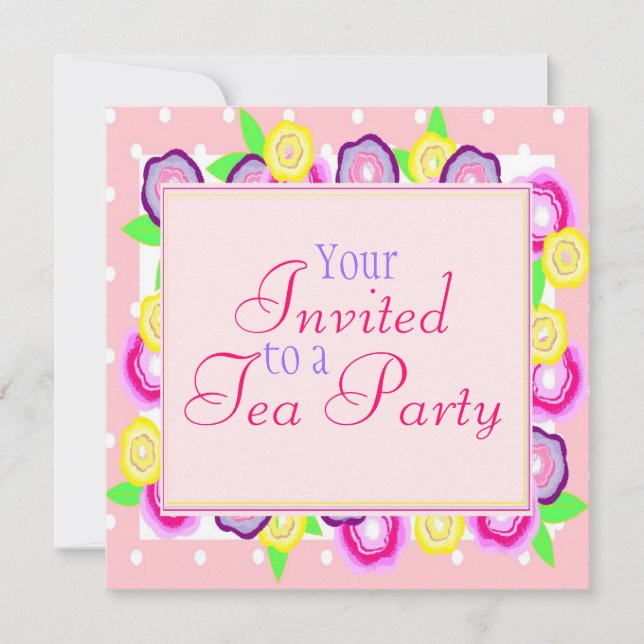 Floral Burst Invitation (Front)
